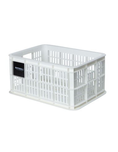 Recycelter Fahrradkasten Basil Crate S 17.5 Liter 29 x 39 x 20 cm - Bright White