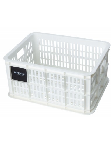 Recycelter Fahrradkasten Basil Crate S 17.5 Liter 29 x 39 x 20 cm - Bright White