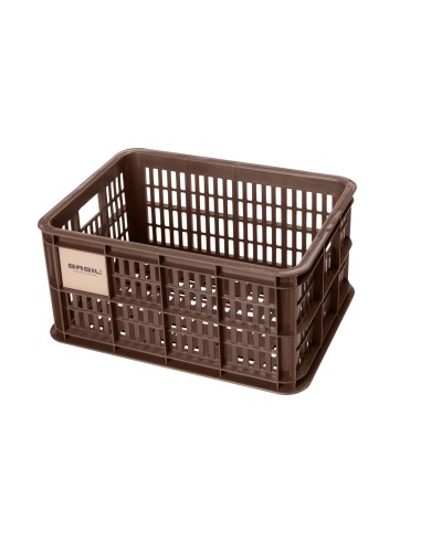Recycelter Fahrradkasten Basil Crate S 17.5 Liter 29 x 39 x 20 cm - Brown