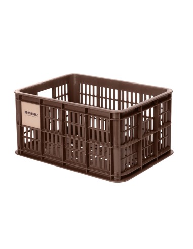 Recycelter Fahrradkasten Basil Crate S 17.5 Liter 29 x 39 x 20 cm - Brown