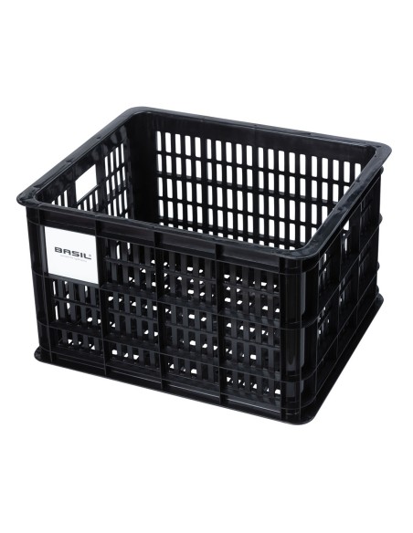 Recycelter Fahrradkasten Basil Crate M 29,5 Liter 35 x 45 x 25 cm - Black
