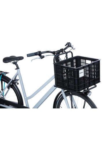 Recycelter Fahrradkasten Basil Crate M 29,5 Liter 35 x 45 x 25 cm - Black