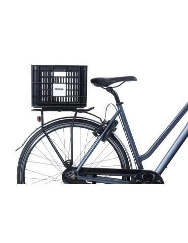Recycelter Fahrradkasten Basil Crate M 29,5 Liter 35 x 45 x 25 cm - Black