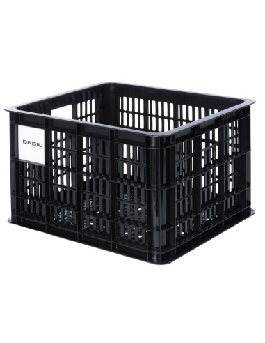 Recycelter Fahrradkasten Basil Crate M 29,5 Liter 35 x 45 x 25 cm - Black