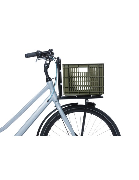 Recycelter Fahrradkasten Basil Crate M 29,5 Liter 35 x 45 x 25 cm - Moss Green