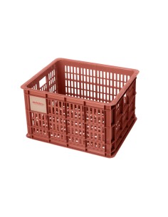 Recycelter Fahrradkasten Basil Crate M 29,5 Liter 35 x 45 x 25 cm - Terra Red