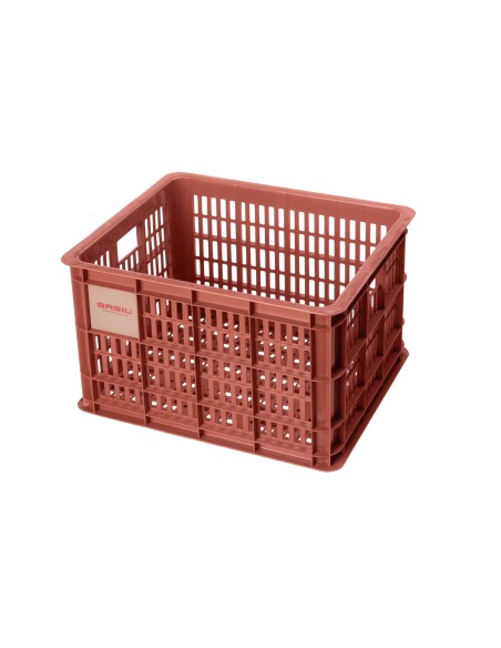 Recycelter Fahrradkasten Basil Crate M 29,5 Liter 35 x 45 x 25 cm - Terra Red