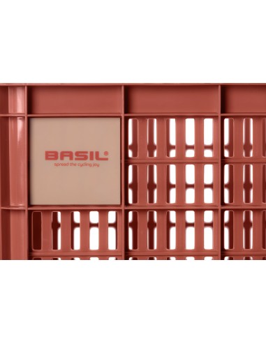 Recycelter Fahrradkasten Basil Crate M 29,5 Liter 35 x 45 x 25 cm - Terra Red
