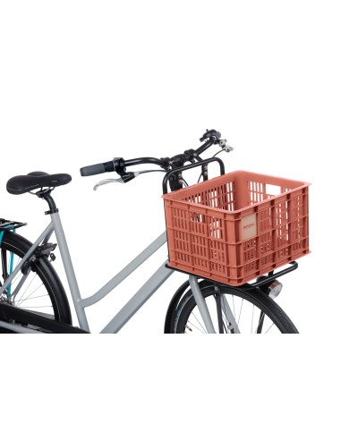 Recycelter Fahrradkasten Basil Crate M 29,5 Liter 35 x 45 x 25 cm - Terra Red