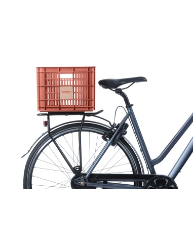 Recycelter Fahrradkasten Basil Crate M 29,5 Liter 35 x 45 x 25 cm - Terra Red