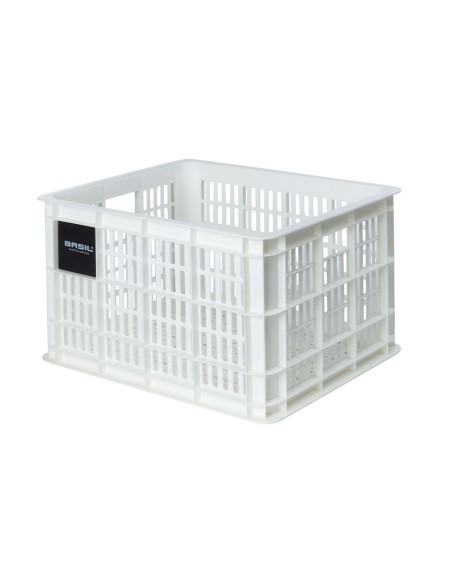 Recycelter Fahrradkasten Basil Crate M 29,5 Liter 35 x 45 x 25 cm - Bright White