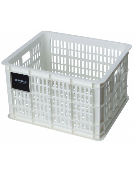Recycelter Fahrradkasten Basil Crate M 29,5 Liter 35 x 45 x 25 cm - Bright White