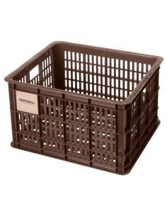 Recycelter Fahrradkasten Basil Crate M 29,5 Liter 35 x 45 x 25 cm - Brown