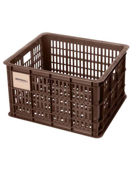 Recycelter Fahrradkasten Basil Crate M 29,5 Liter 35 x 45 x 25 cm - Brown