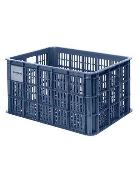 Recycelter Fahrradkasten Basil Crate L 40,0 Liter 39 x 49 x 26 cm - Bluestone
