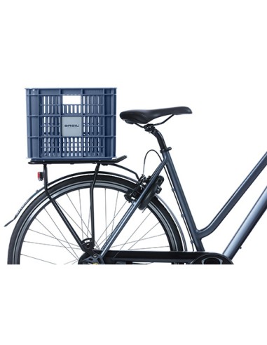 Recycelter Fahrradkasten Basil Crate L 40,0 Liter 39 x 49 x 26 cm - Bluestone