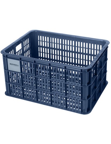 Recycelter Fahrradkasten Basil Crate L 40,0 Liter 39 x 49 x 26 cm - Bluestone