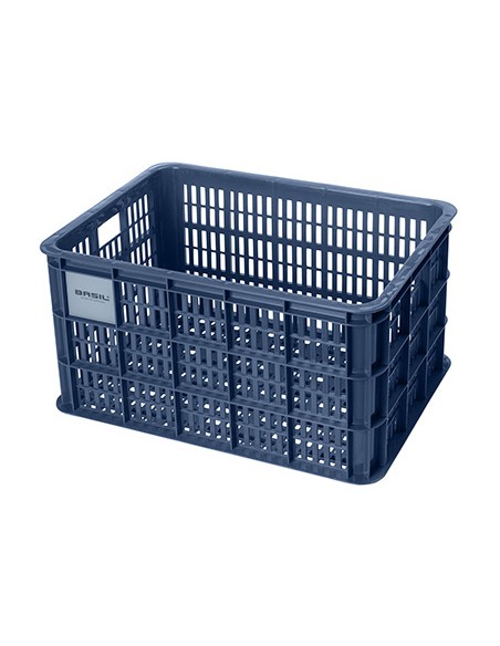 Recycelter Fahrradkasten Basil Crate L 40,0 Liter 39 x 49 x 26 cm - Bluestone