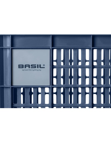 Recycelter Fahrradkasten Basil Crate L 40,0 Liter 39 x 49 x 26 cm - Bluestone