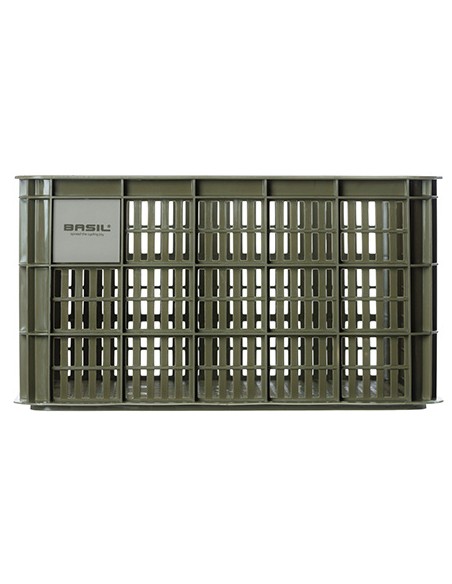 Recycelter Fahrradkasten Basil Crate L 40,0 Liter 39 x 49 x 26 cm - Moss Green
