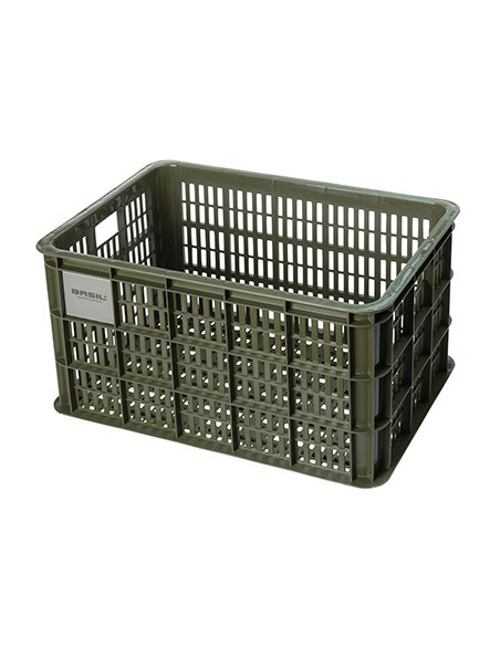 Recycelter Fahrradkasten Basil Crate L 40,0 Liter 39 x 49 x 26 cm - Moss Green
