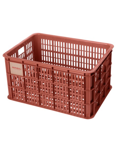 Recycelter Fahrradkasten Basil Crate L 40,0 Liter 39 x 49 x 26 cm - Terra Red