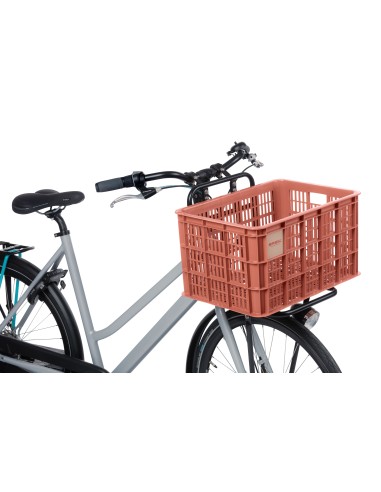Recycelter Fahrradkasten Basil Crate L 40,0 Liter 39 x 49 x 26 cm - Terra Red