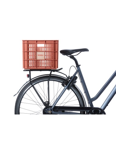 Recycelter Fahrradkasten Basil Crate L 40,0 Liter 39 x 49 x 26 cm - Terra Red