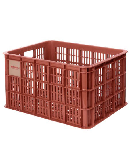 Recycelter Fahrradkasten Basil Crate L 40,0 Liter 39 x 49 x 26 cm - Terra Red