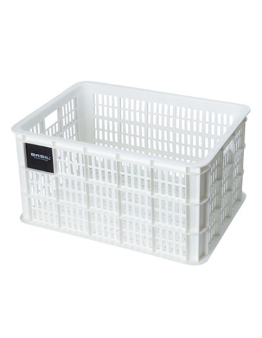 Recycelter Fahrradkasten Basil Crate L 40,0 Liter 39 x 49 x 26 cm- Bright White