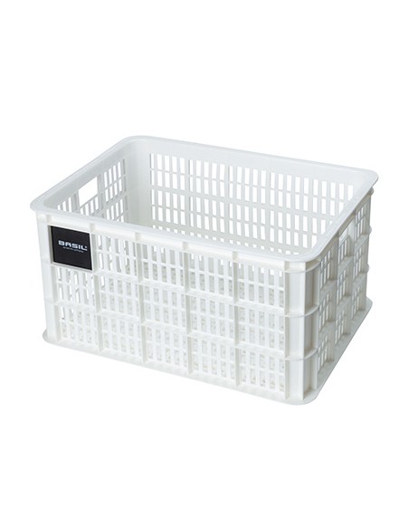 Recycelter Fahrradkasten Basil Crate L 40,0 Liter 39 x 49 x 26 cm- Bright White