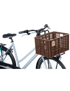 Recycelter Fahrradkasten Basil Crate L 40,0 Liter 39 x 49 x 26 cm - Chocolate Brown