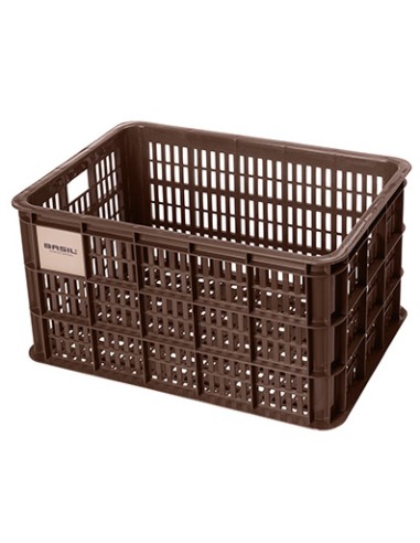 Recycelter Fahrradkasten Basil Crate L 40,0 Liter 39 x 49 x 26 cm - Chocolate Brown