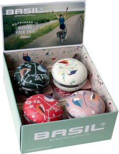 Display mit 4 Basil Big Bell Wanderlust Fahrradklingeln