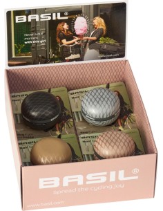 Display mit 4 Basil Noir Bell Fahrradklingeln