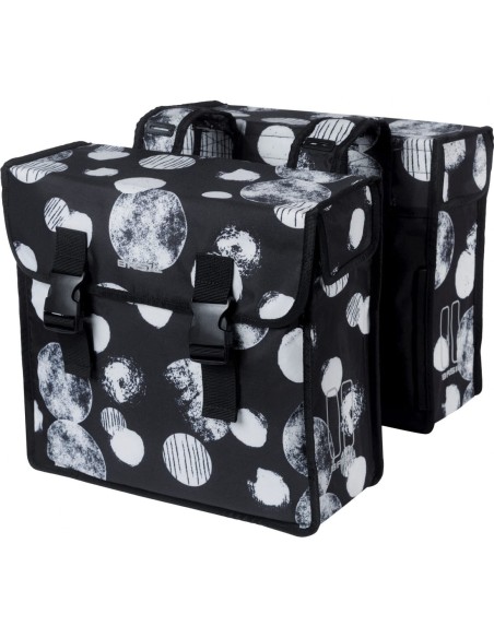 Doppelpacktasche Basil Mara XL Sphere 35 Liter 14 x 36 x 44 cm - Schwarz/Grau