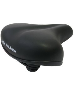 Fahrradsattel Selle San Remo Citybike mit Elastomerfederung und Eckenschutz - Schwarz