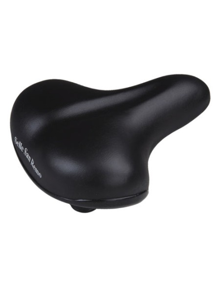 Fahrradsattel Selle San Remo Citybike mit Elastomerfederung und Eckenschutz - Schwarz