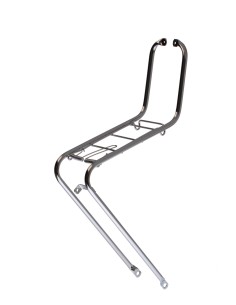 Vordergepäckträger Retro 26/28" Steco mit Federklappe - Chrom