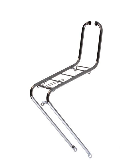 Vordergepäckträger Retro 26/28" Steco mit Federklappe - Chrom