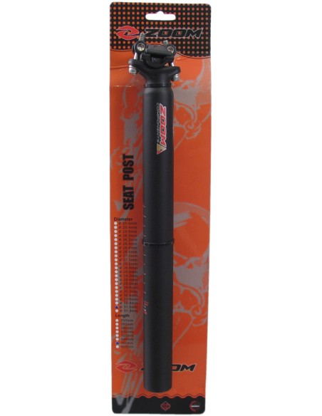 Sattelstütze ATB Zoom ø27,2mm / 350mm Aluminium - Mattschwarz