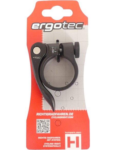 Sattelstützenklemme Ergotec SCQ-0100 ø31.8 mm Aluminium mit Schnellverschluss - Schwarz