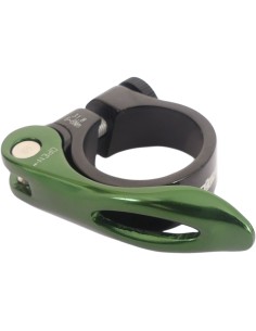 Sattelstützenklemme Ergotec SCQ-0100 ø31.8 mm Aluminium mit Schnellverschluss  - Schwarz / Grün