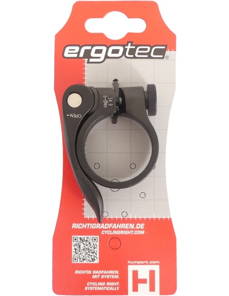 Sattelstützenklemme Ergotec SCQ-0100 ø34.9 mm Aluminium mit Schnellverschluss - Schwarz