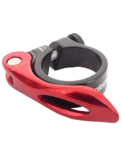 Sattelstützenklemme Ergotec SCQ-0100 ø34.9 mm Aluminium mit Schnellverschluss - Schwarz / Rot