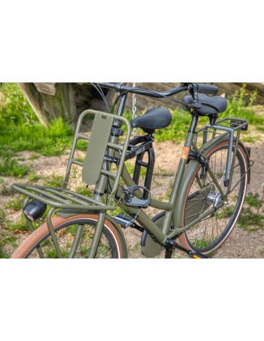 Sattel auf Rohr Mirage Jantje inklusive Fußstützen universal - Schwarz