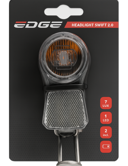 Scheinwerfer Edge Swift 2.0 - 1-Led mit Reflexion - mit Batterien (blister)