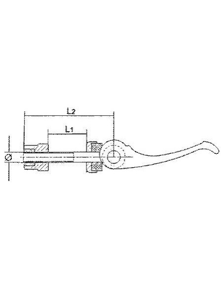 Aluminium-Schnellspannhebel Ergotec M6 x 45 mm - Schwarz