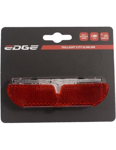 Gepäckträger Rücklicht  Edge City Slimline - 80mm - mit Batterien