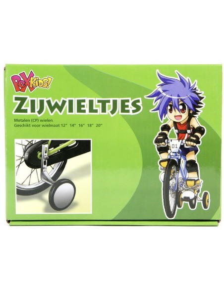 Stützräder PexKids 12~20  in einer neutralen Chromfarbe